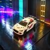 White racing car model alloy material dynamic collectible ornament details Picture